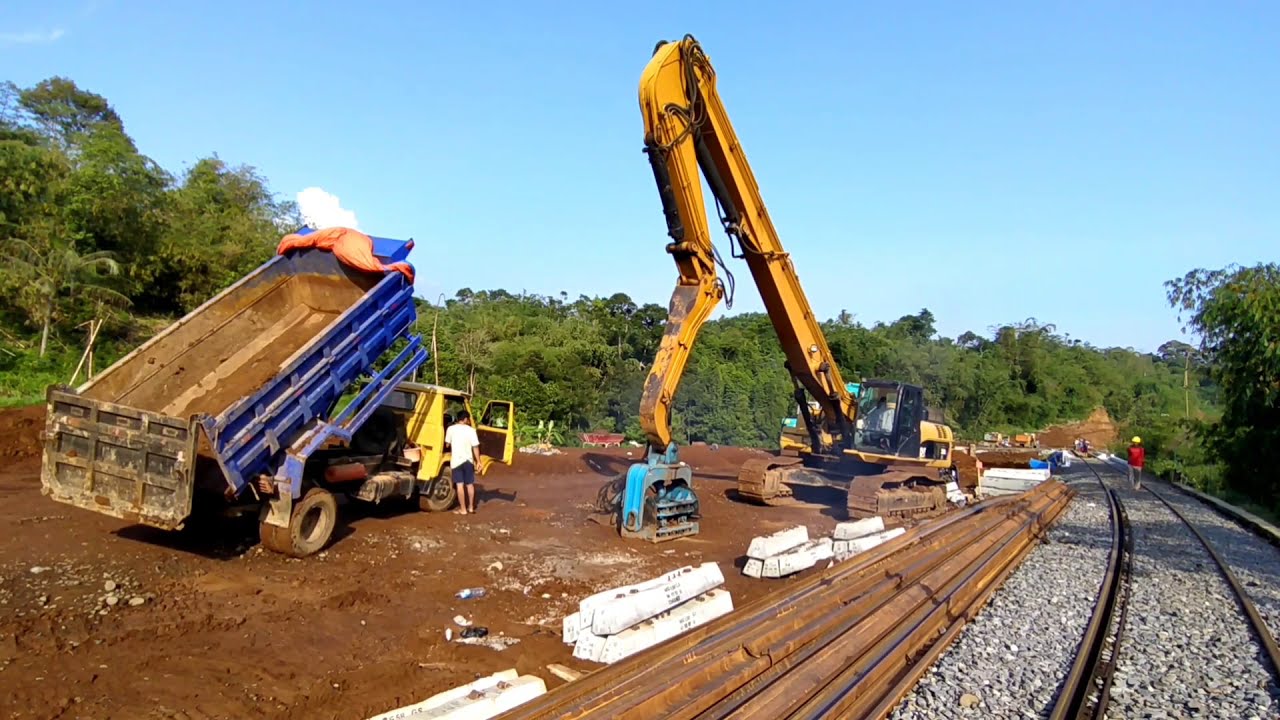 Pembangunan abutment jembatan || lanjutan proyek jalur ganda ciomas-maseng