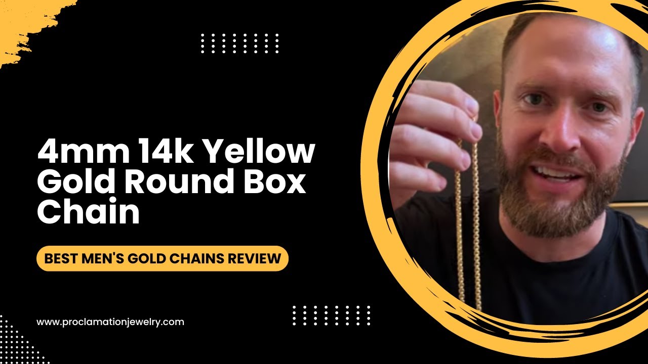4mm 14k Yellow Gold Round Box Chain | Best Men's Gold Chains Review