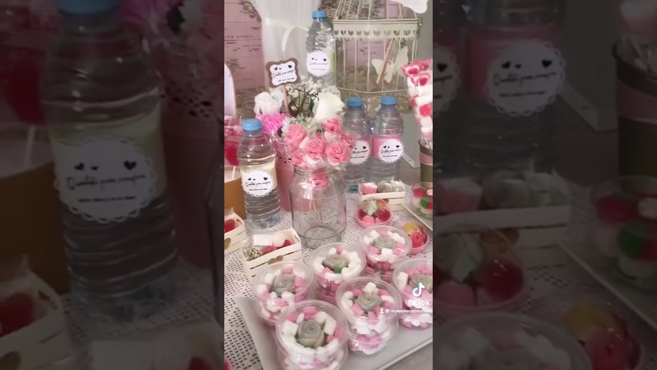 montaje de CANDY BAR PARA BODA.