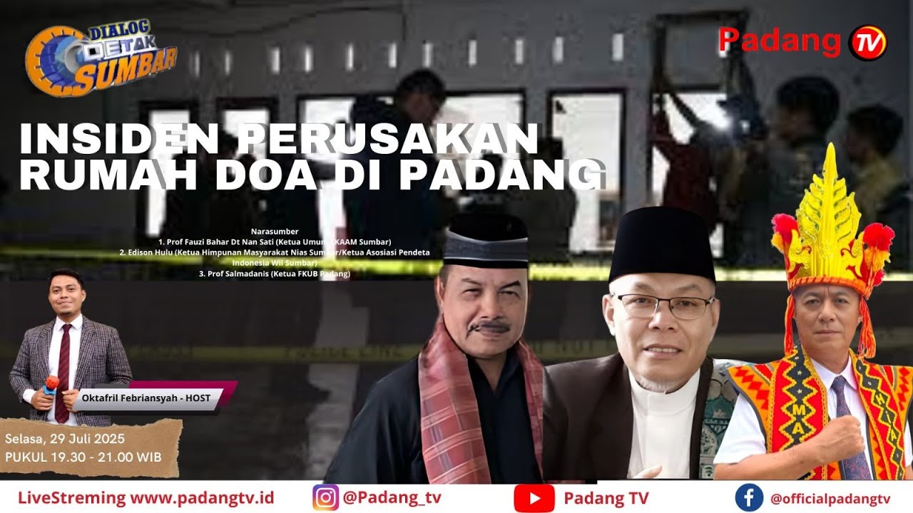 🔴 LIVE : Dialog Detak Sumbar - 9 Pelaku Ditangkap, Wako Padang: Bukan Konflik SARA!