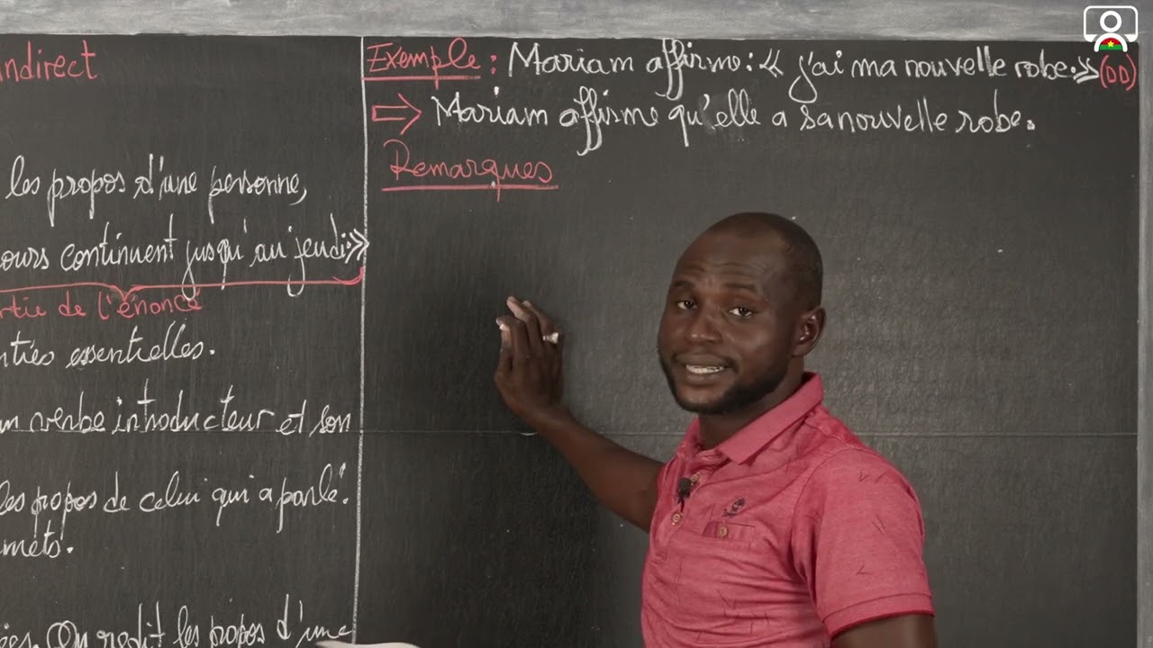 Cours - 4e - Français - Grammaire : Le discours direct et le discours indirect 2/2