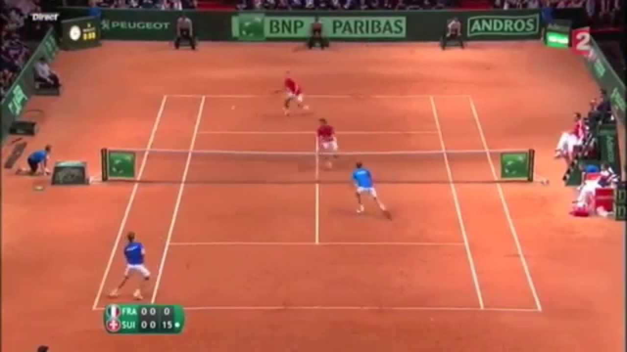 HD Wawrinka/Federer VS Gasquet/Benneteau Highlights