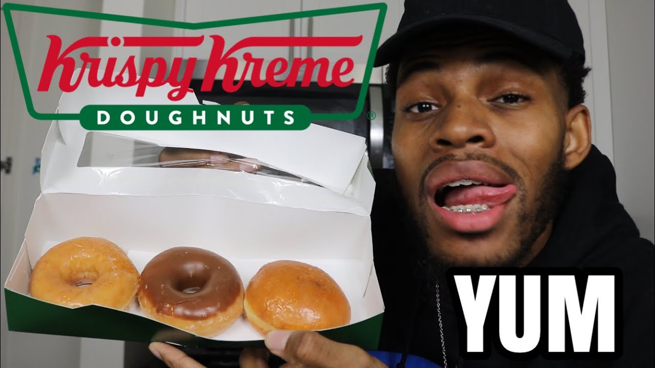 EATING KRISPY KREME DONUTS THESE THINGS ARE FIRE!!!! (BETTER THAN DUNKIN)