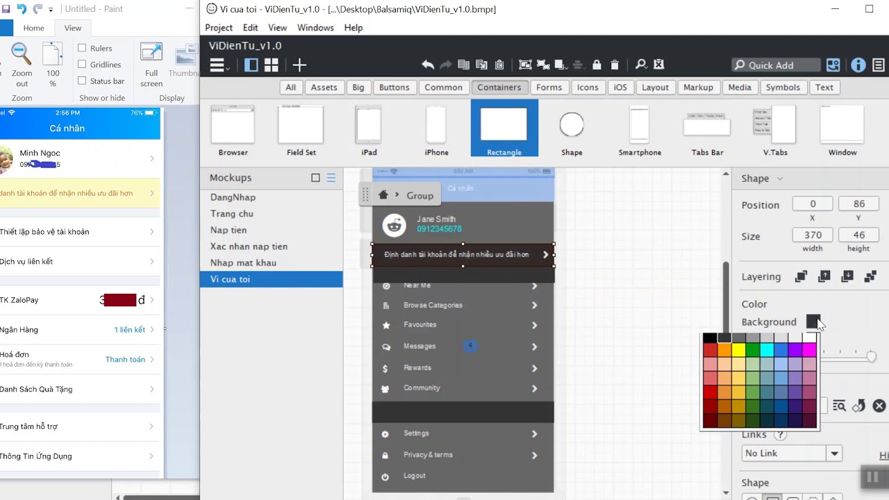 [Wireframing with Balsamiq] Bài 6: Mobile App: Sử dụng template thiết kế màn hình Account