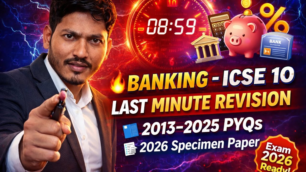 BANKING - ICSE 10th Mathematics | PYQs 