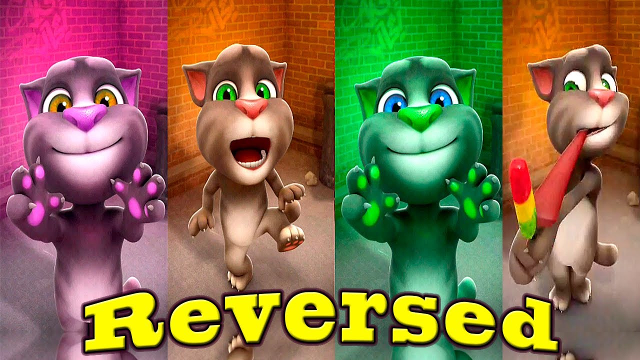 My Talking Tom REVERSED 😂💥 Funny Fails Movement Colors 🐱 #talkingtom