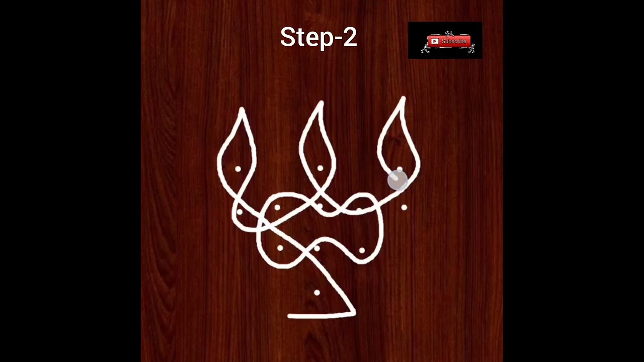 Beautiful Indian traditional thulasi kota muggulu step by step only for bigner s 🌺🌺🌺