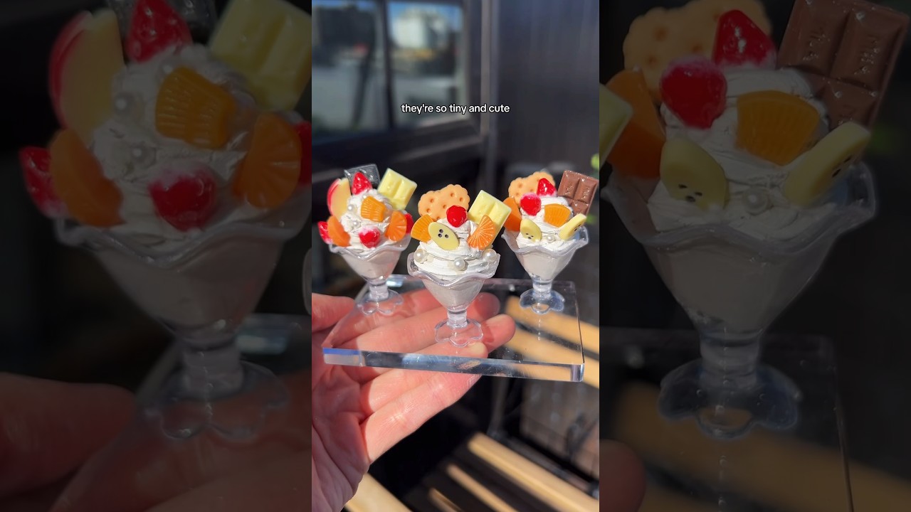 making mini clay parfaits 🥹 #airdryclay