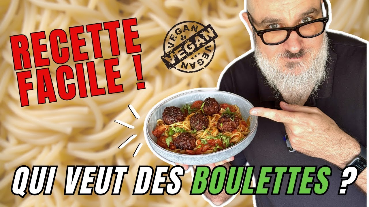 Spaghetti aux Boulettes Végétales 🍝 Recette Italienne Végane et Délicieuse !