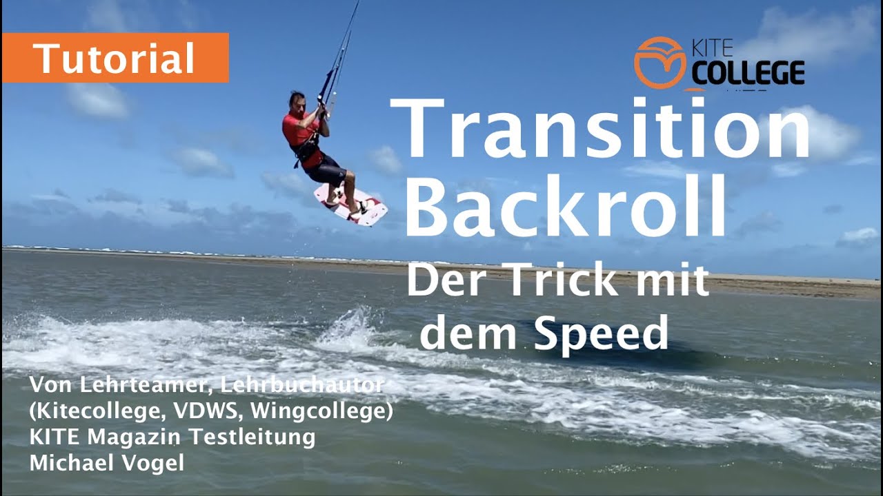 Kitecollege Tutorial Backroll Transition lernen I Kitesurfen