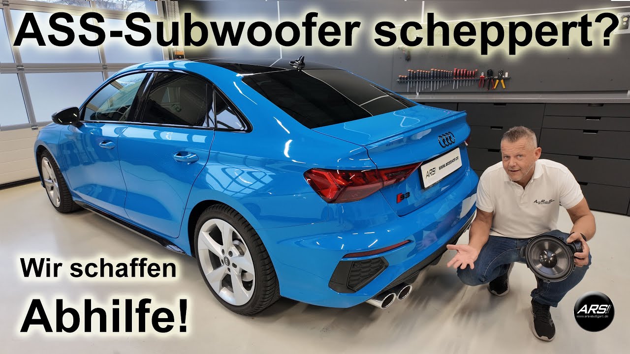 Mehr Bass  im Audi A3 und Scheppern des Subwoofers verringern | Einbau Entlüftungsaufsatz von ARS
