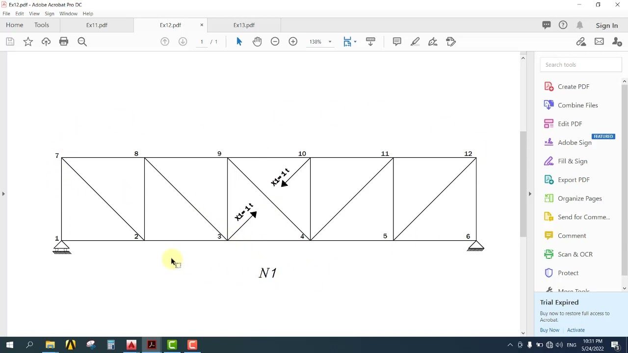 Statically indeterminate trusses 01