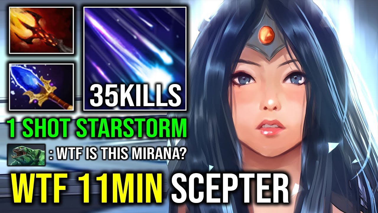 HOW TO SOLO MID MIRANA 1 Shot Starstorm 11Min Scepter Level 5 Dagon Skill Spam Dota 2