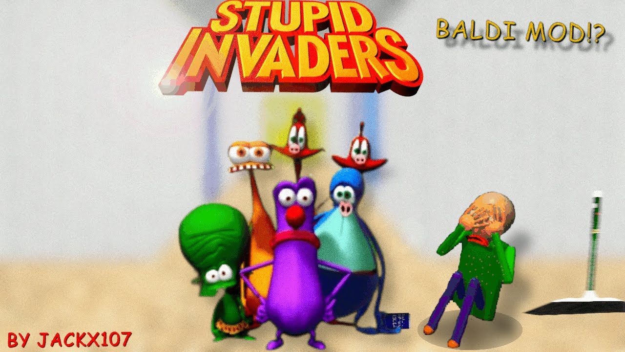 STUPID INVADERS invade Baldi’s Basics?! 🛸 (Crazy Alien Mod Created by me) 