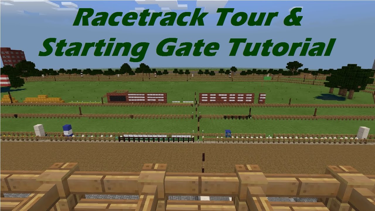 2020 Minecraft Racetrack Tour + Starting Gate Tutorial (Horse Racing)