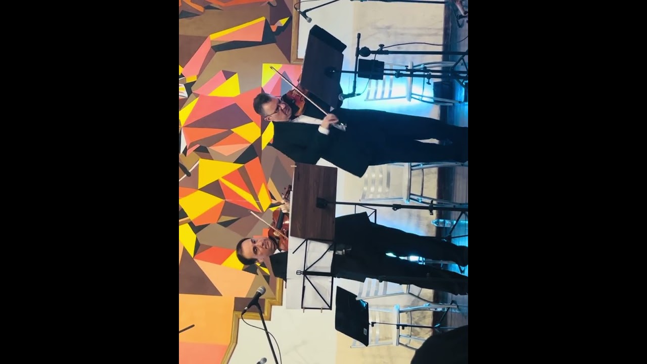 Duo Leclair com professor Emmanuele Baldini