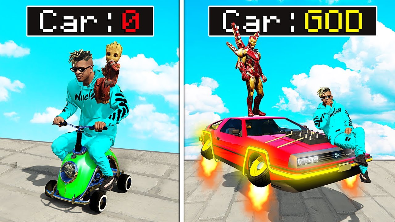 UPGRADING SUPERHERO CARS To GOD HERO SUPERCARS in GTA 5 with CHOP & BOB