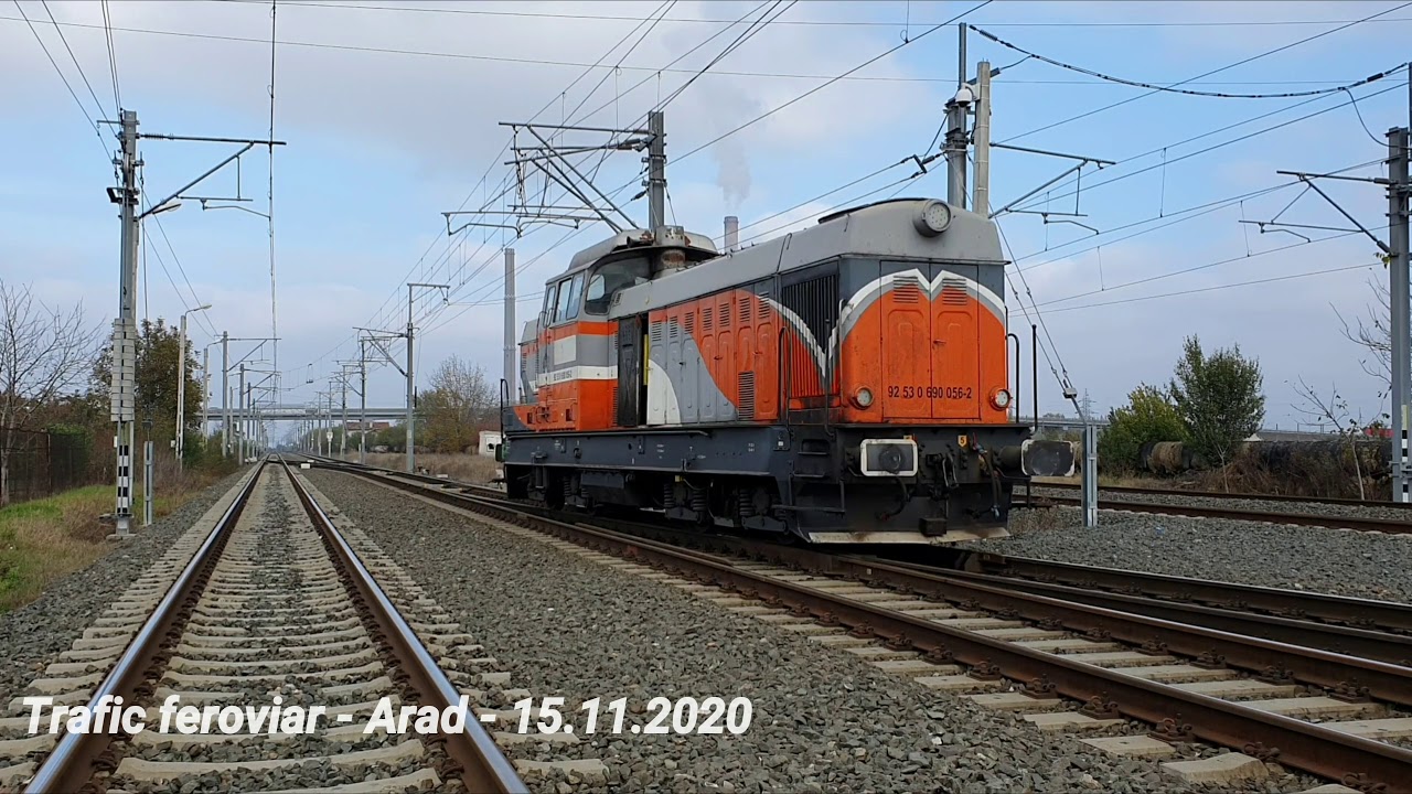 Trenuri de marfa /Freight trains Arad Romania-Noiembrie-2020 4K