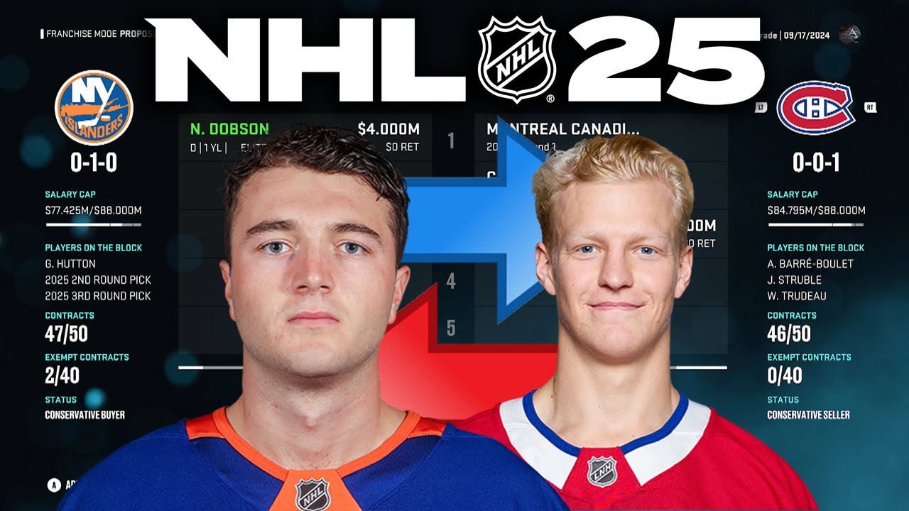 NHL 25 - NOAH DOBSON TO MONTREAL TRADE SIMULATION