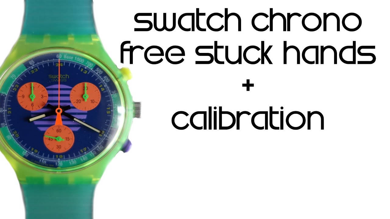 Swatch Chrono - Free stuck Chrono hands + calibration