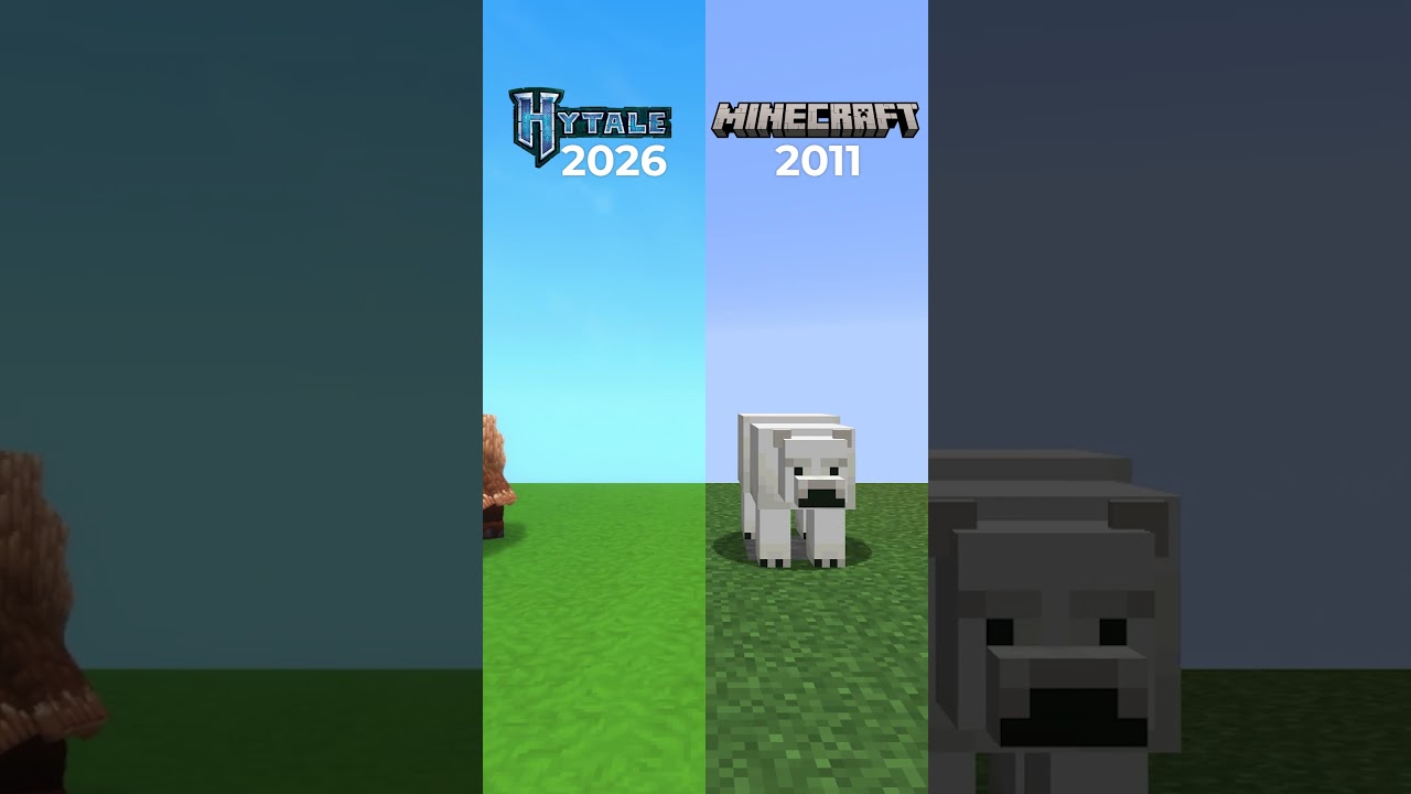 Minecraft vs Hytale ❤️Animals🐕