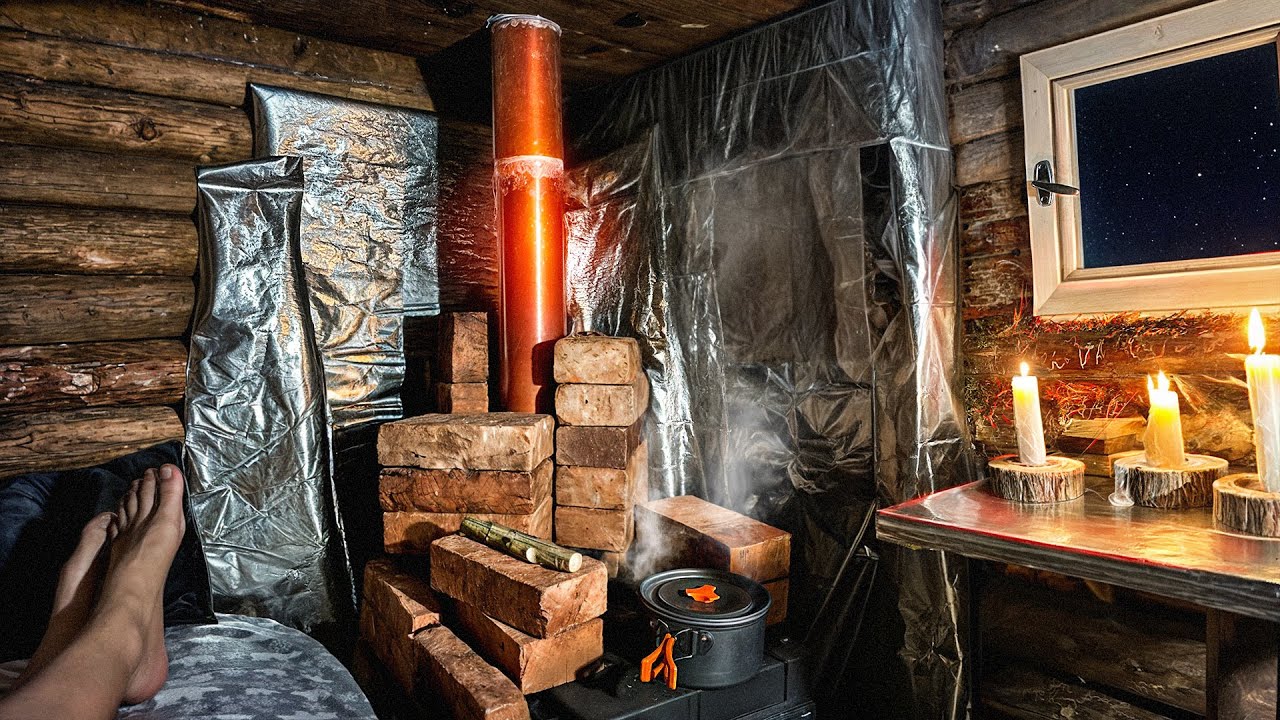 Stuck in a Narrow DUGOUT on a Frost Day, 2 Days ALONE in the Woods