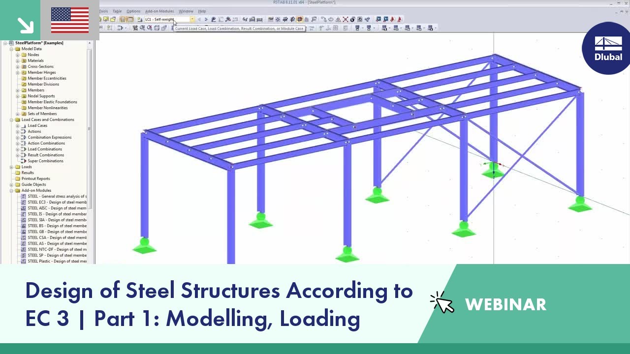 Webinar: Design of Steel Structures According to EC 3 | Part 1: Modelling, Loading