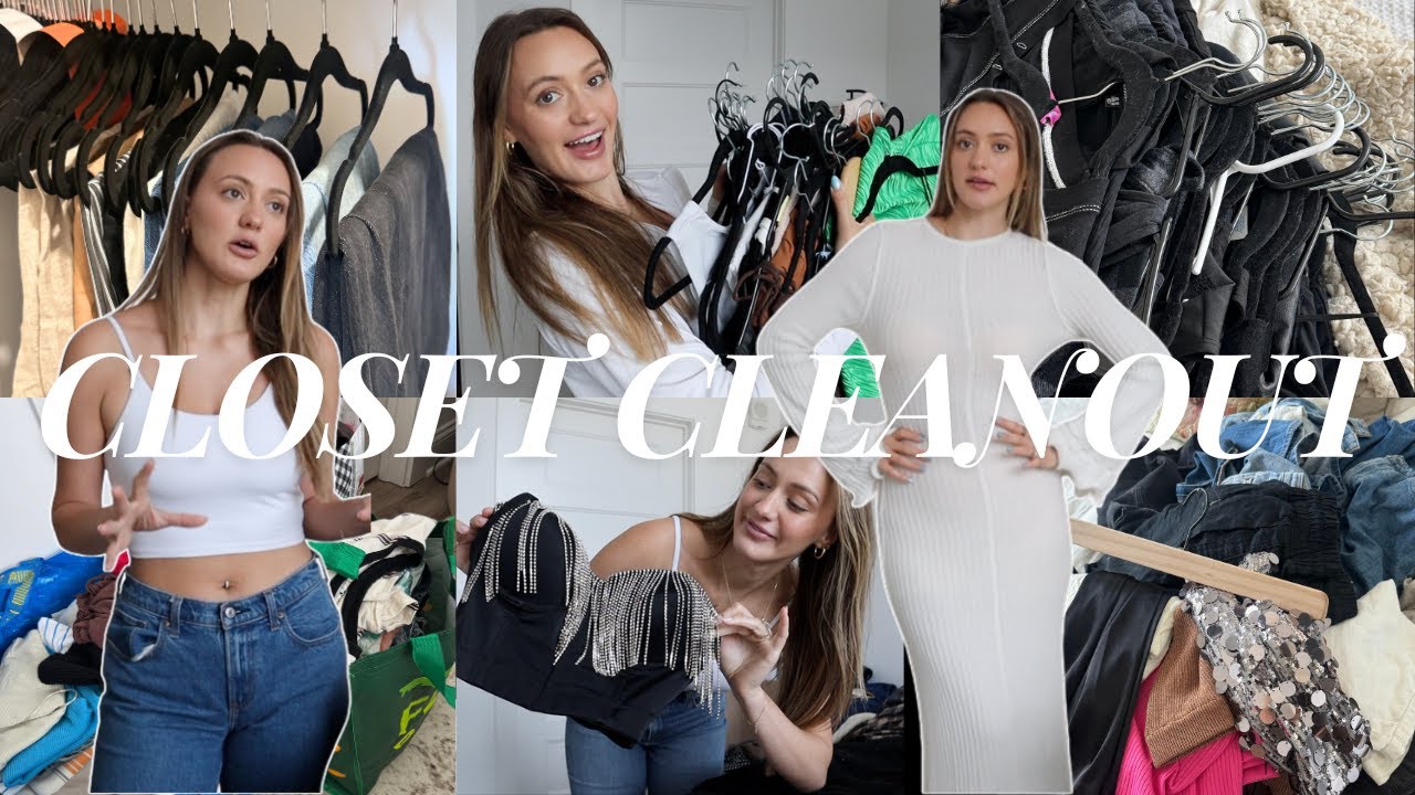 HUGE CLOSET CLEANOUT 🧺 decluttering,  organizing, and discovering my style!