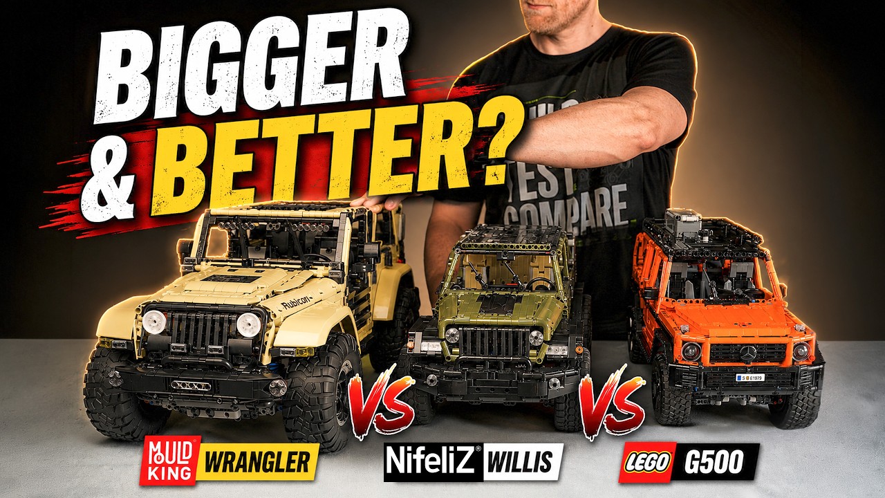 LEGO G500 против Nifeliz Willis против Mould King Wrangler | Полное сравнение Technic 4x4