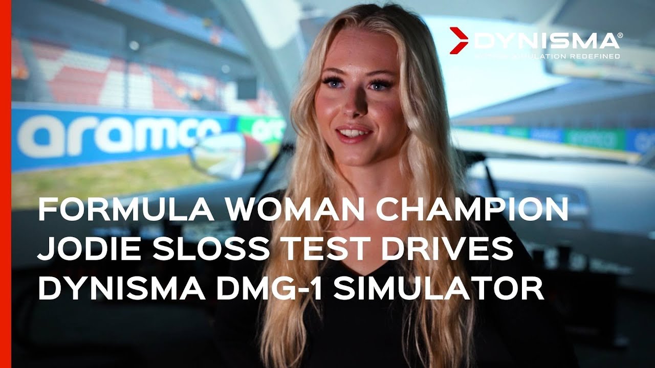 Formula Woman Champion & GT Racing Driver Jodie Sloss drives Dynisma DMG-1 Simulator