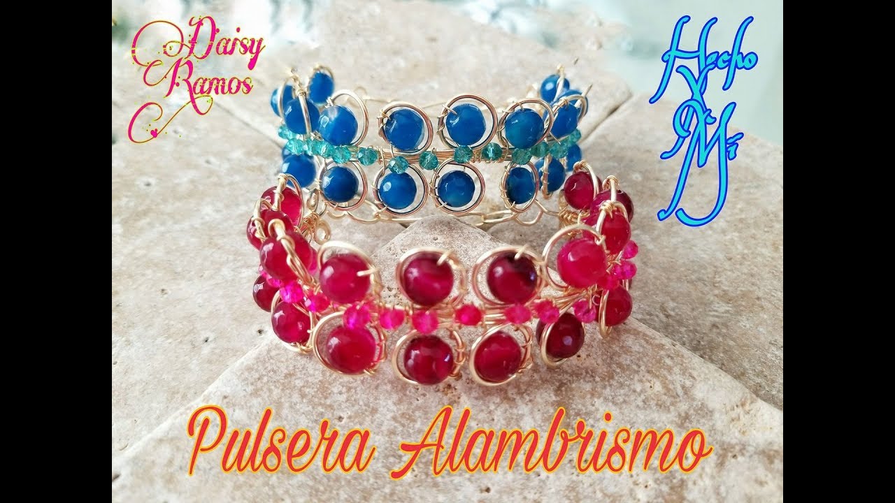 Pulsera con Agatas Alambrismo, DIY