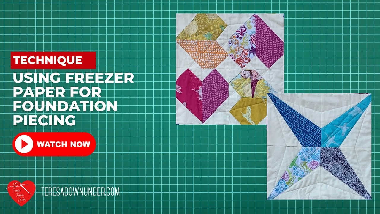 Using freezer paper for foundation paper piecing