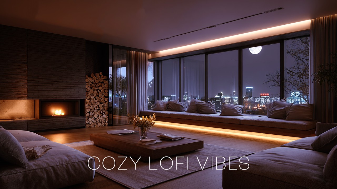 Gentle Glow After Dark – LoFi Playlist 🌕 | Calm Music for Study & Reading
