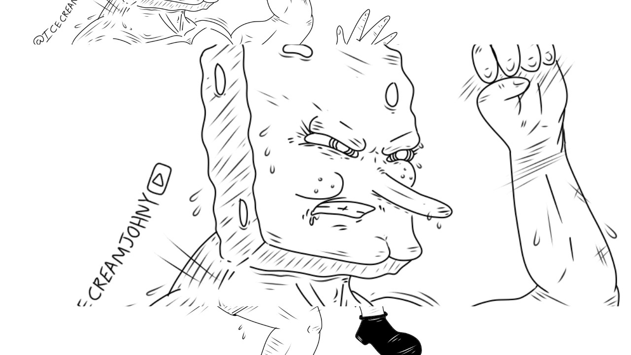 Terrible speedpaint: Spongebob / Manga style - Medibang paint ✍🏻
