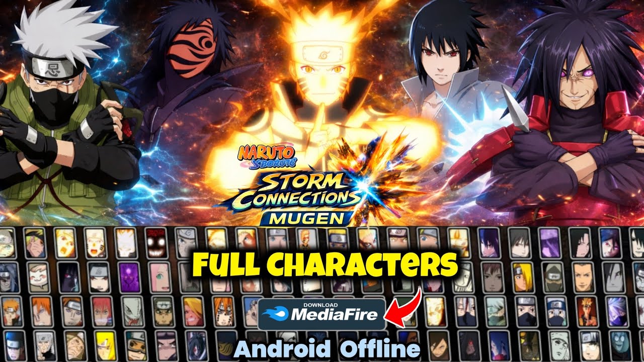 NARUTO x BORUTO Storm Connections MUGEN (Полный список персонажей) | Android Offline HD 2026🔥
