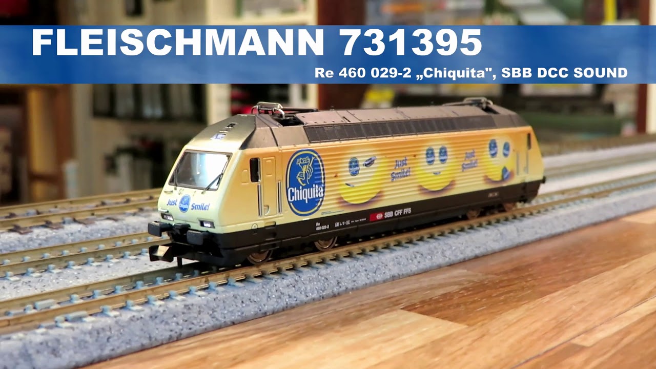 NEW! FLEISCHMANN 731395 Re 460 029-2 &bdquo;Chiquita&ldquo;, SBB DCC SOUND