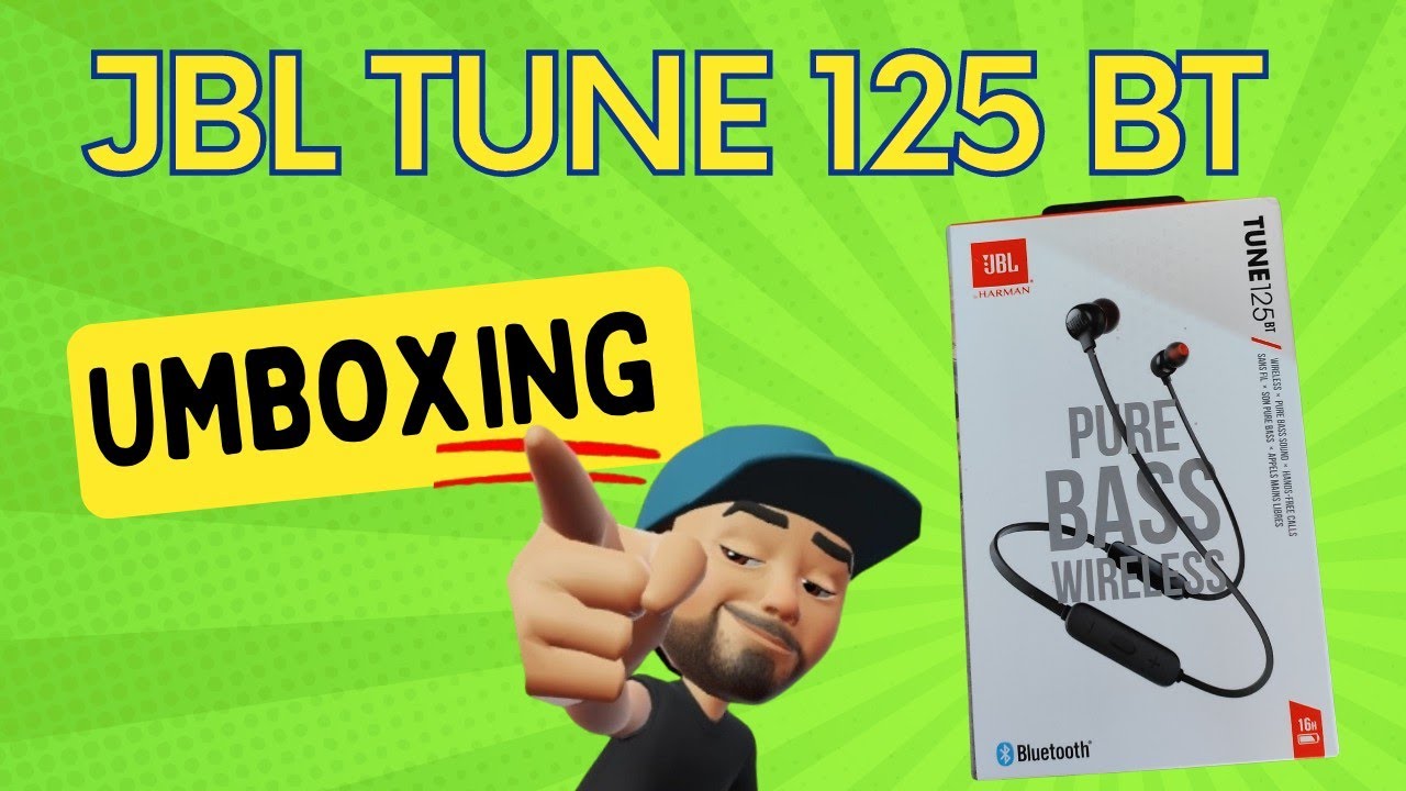 Fone De Ouvido Bluetooth JBL Tune 125 bt Pure Bass - Unboxing e itens da caixa