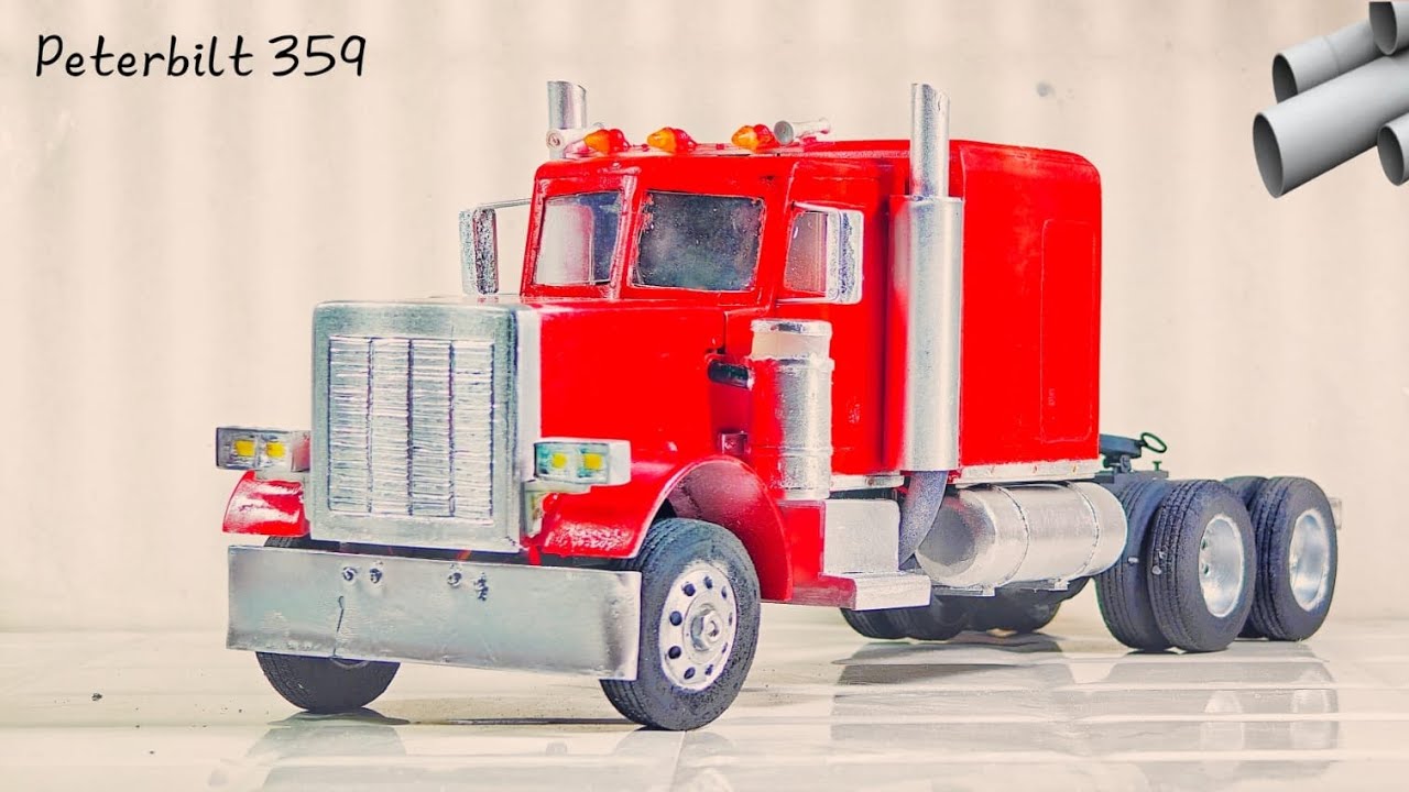 How to make Peterbilt 359 from PVC pipe    | handmade truck