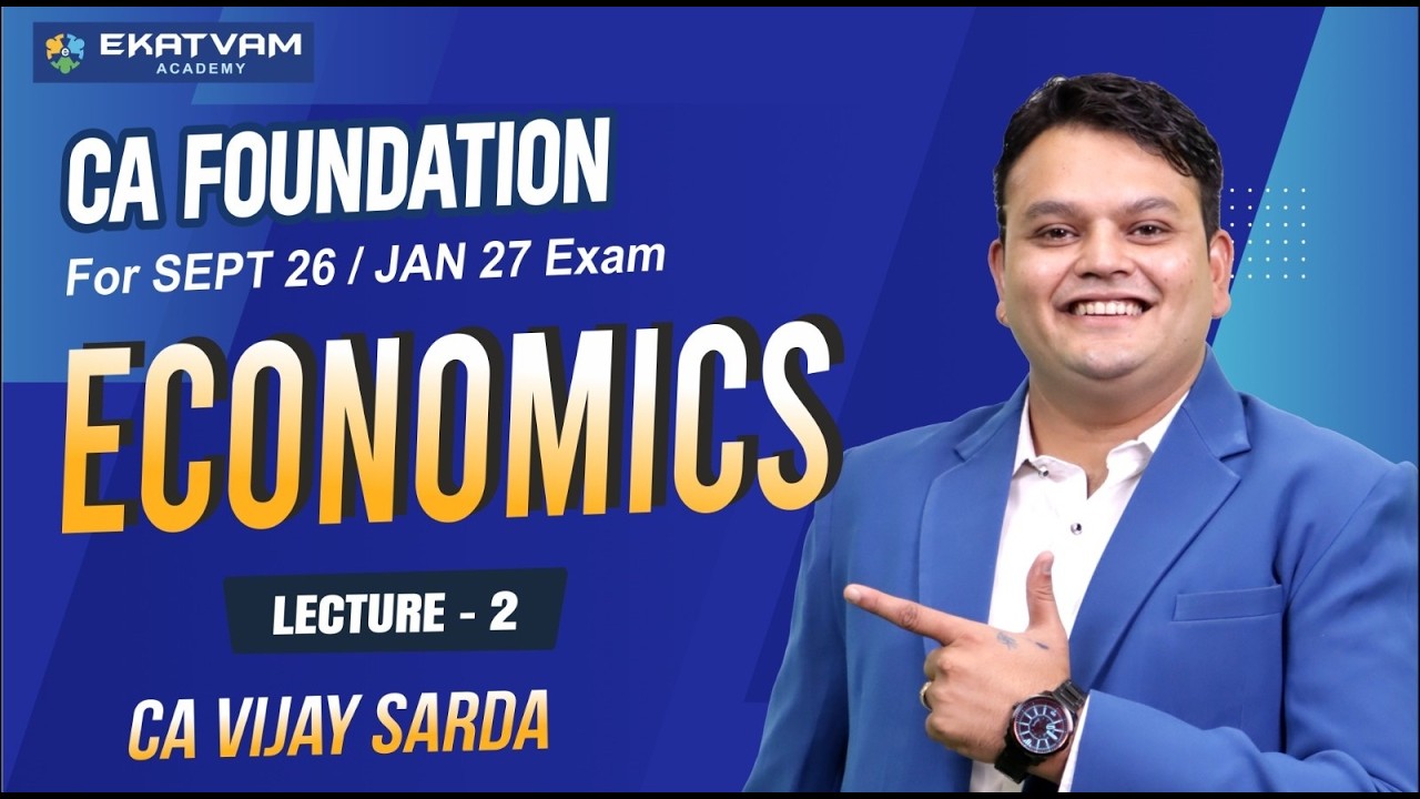 🚀 CA Foundation Micro Economics Lecture - 04 | New Batch 2026 📘 | Sept 2026 & Jan 2027 #CAVijaySarda