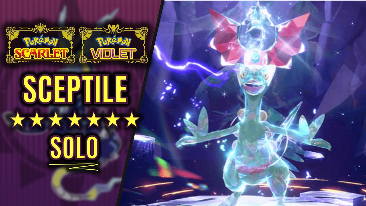 7-gwiazdkowy SCEPTILE solo Tera Raid- Pokemon Scarlet & Violet