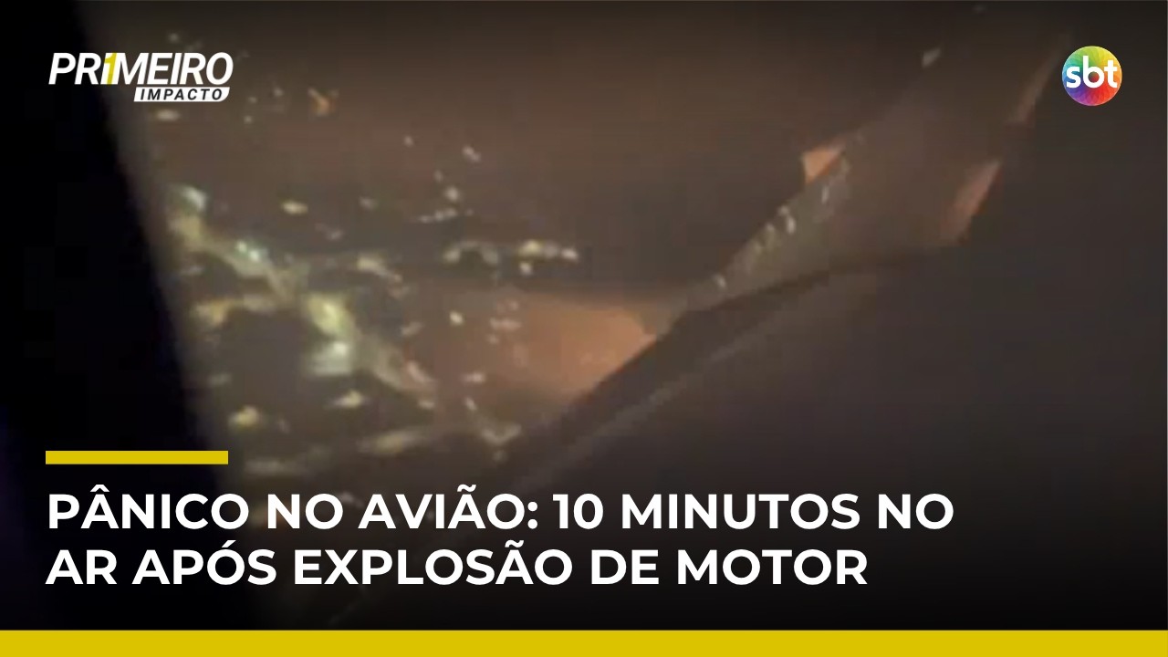 Avi&atilde;o ficou 10 minutos no ar e pistas fecharam ap&oacute;s explos&atilde;o de motor em SP | #PrimeiroImpacto