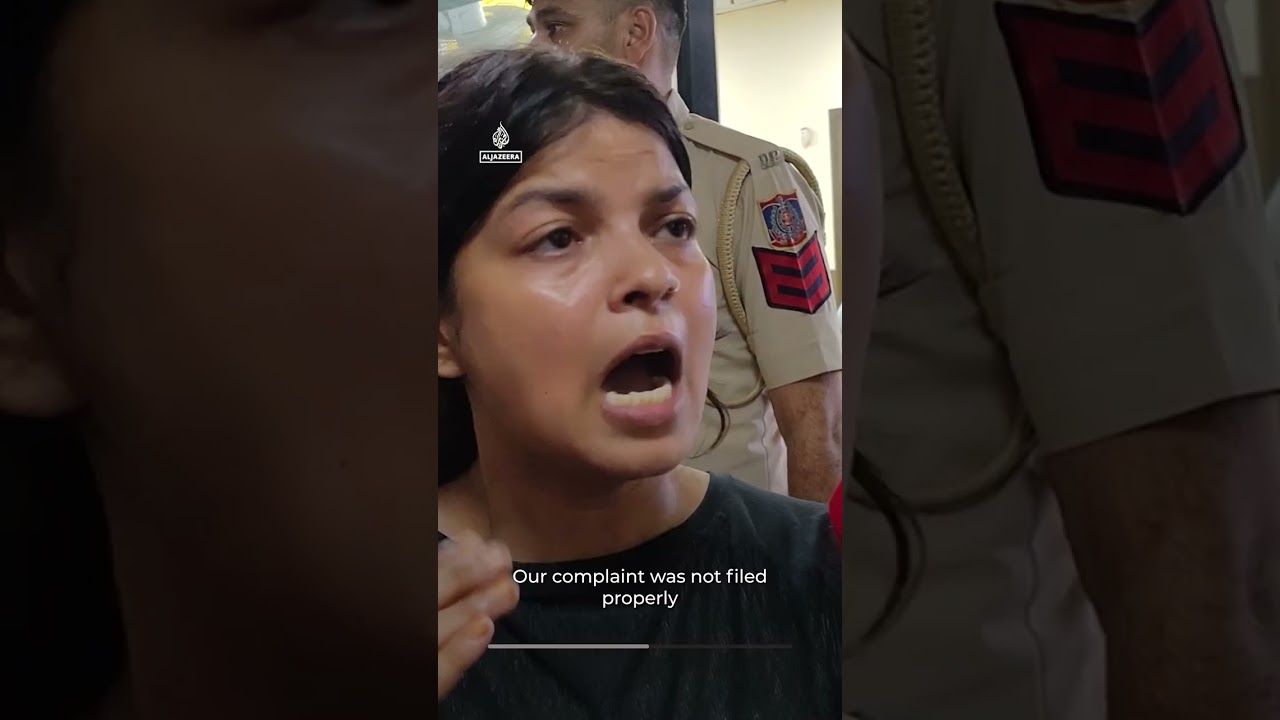 Two Muslim women journalists allege police assault in India | AJ #shorts