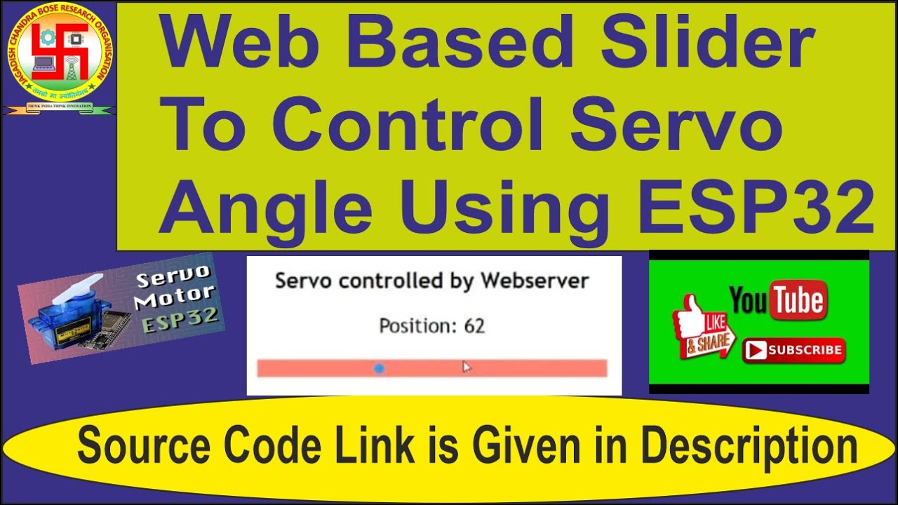 Web Based Slider to Control Servo Angle using ESP32
