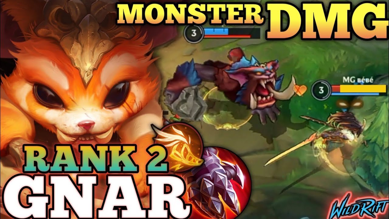 GNAR AGGRESSIVE TOPLANE MVP PLAY! OVERPOWER META BUILD - TOP 2 GLOBAL GNAR BY Saqibeinan - WILD RIFT