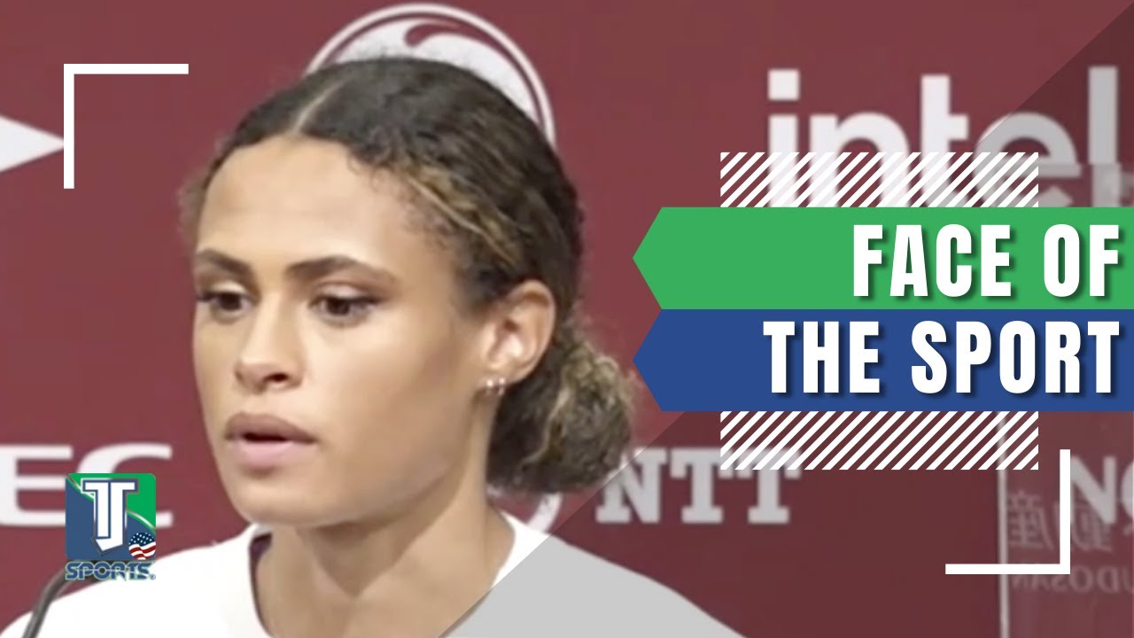 Sydney McLaughlin REACTS to winning the GOLD Medal in the women's 400m hurdles with new world RECORD