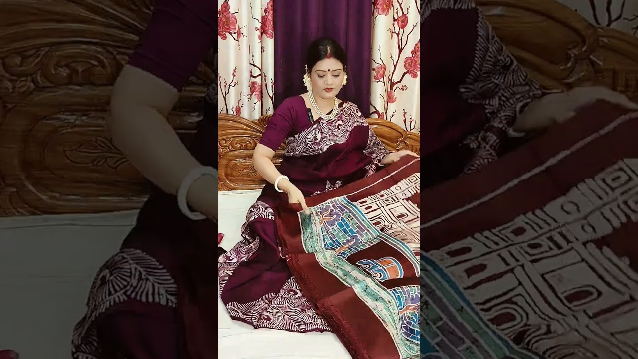 বিষ্ণুপুরী কাতান বাটিক শাড়ি। ঝটপট বুক করে ফেলো।😊