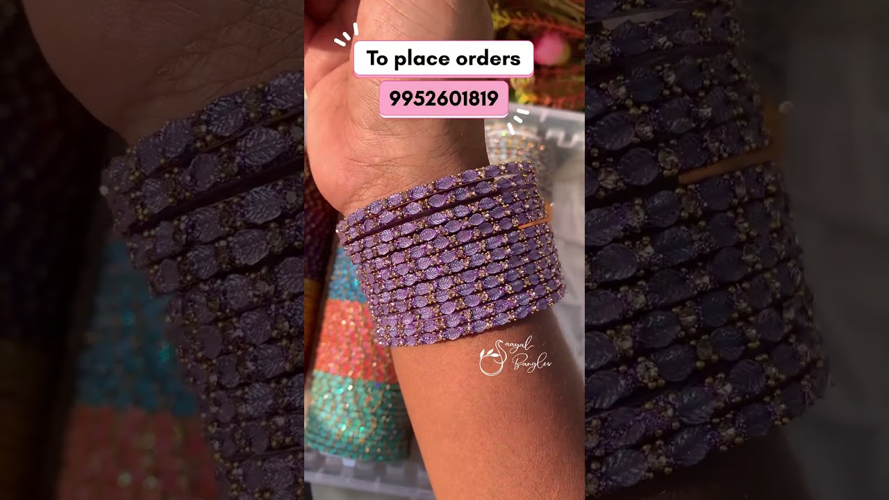 trending design 💥 ILlai 🌿 glass bangles 💥 orders 9952601819 #bangles #glassbangles