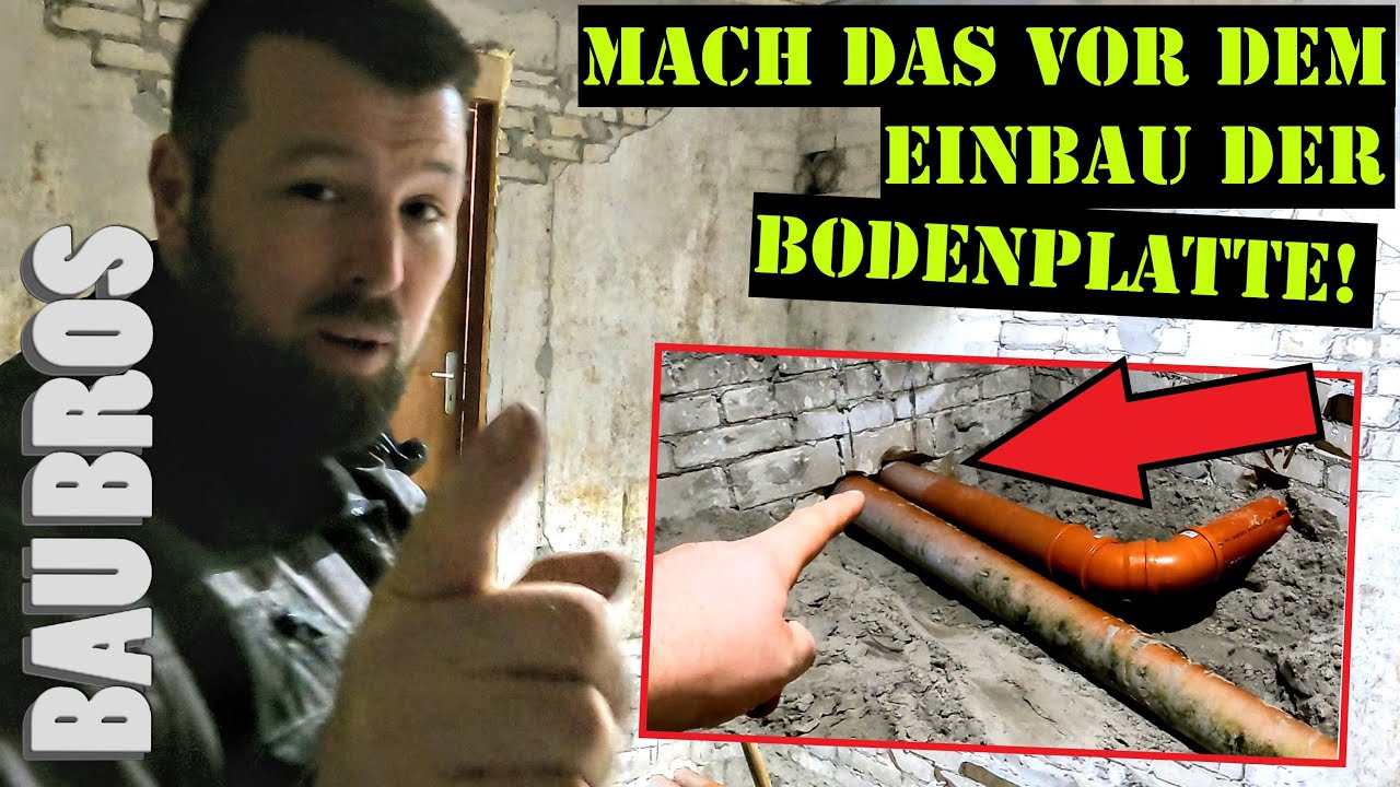 Leerrohre, Füllsand und Mauerdurchbruch - Vorbereitungen fürs Nachrüsten der Beton-Bodenplatte