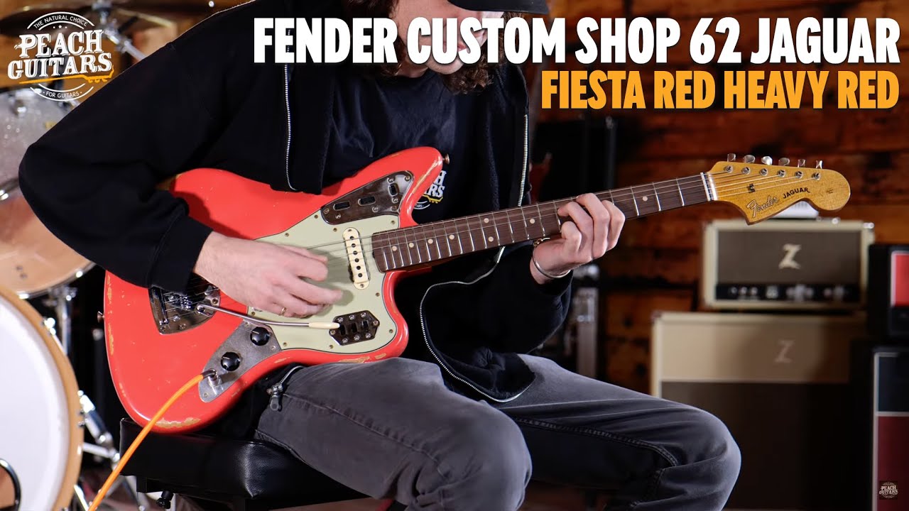 No Talking...Just Tones | Fender Custom Shop 62 Jaguar Heavy Relic Fiesta Red