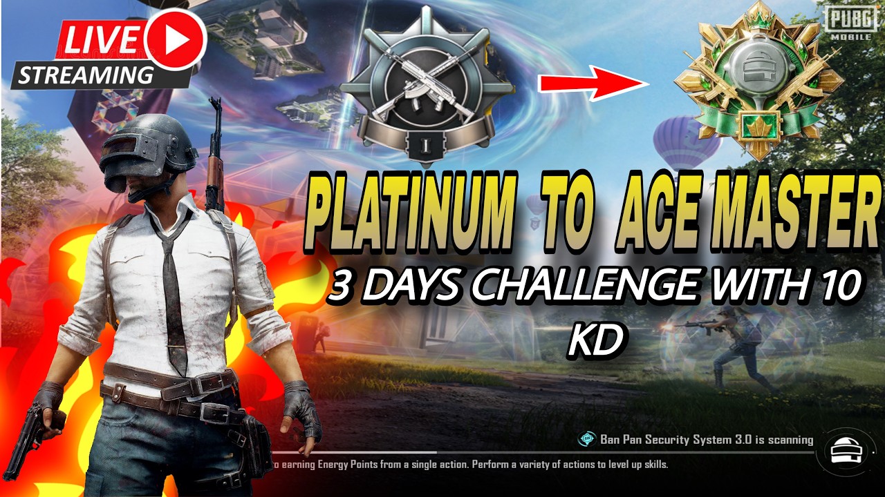 Platinum To Ace Master Challenge With 10 KD / Pubg Mobile